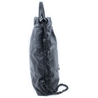 Chanel 22 Backpack Handbag CC Logo Lambskin Sawblack — view 3