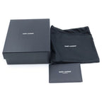 Saint Laurent Paris Cassandra Trifold Wallet Compact Coin Purse Beige Leather — view 6