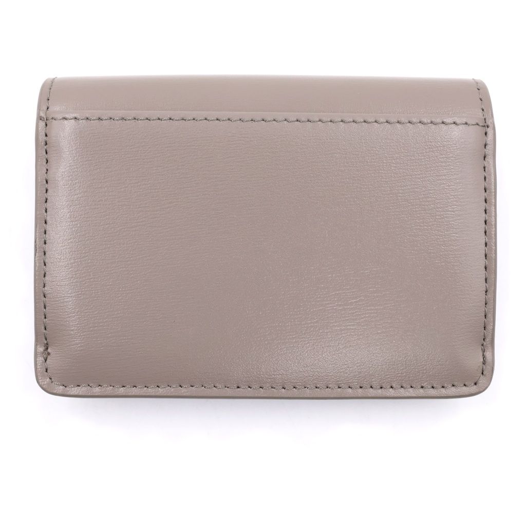 Celine Triomphe Card Case Business Charcoal Gray Leather — view 2