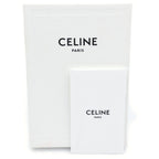 Celine Triomphe Card Case Business Charcoal Gray Leather — view 6
