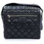 Chanel Coco Cocoon Small Shoulder Bag Black Silver Nylon