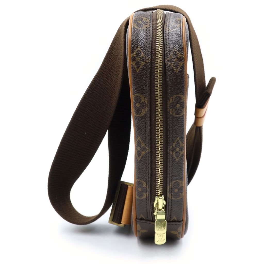 Louis Vuitton Pochette Gange Shoulder Bag Monogram Leather Brown — view 3