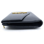 Saint Laurent Rive Gauche Logo Wallet Bifold Card Case Black Gold — view 3