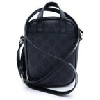Gucci Interlocking G Mini Shoulder Bag Black Leather Silver — view 2