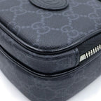 Gucci Interlocking G Mini Shoulder Bag Black Leather Silver — view 5