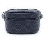 Gucci Interlocking G Mini Shoulder Bag Black Leather Silver — view 4