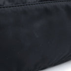 Prada Re-Nylon Triangle Logo Shoulder Bag Black Tessuto Pouch Silver — view 6