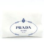 Prada Re-Nylon Triangle Logo Shoulder Bag Black Tessuto Pouch Silver — view 8