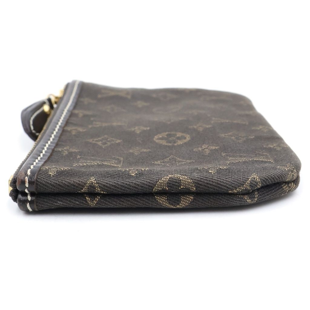 Louis Vuitton Monogram Mini Lin Pochette Cles Charm Case Pouch Brown Canvas — view 3
