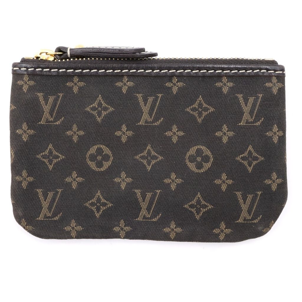 Louis Vuitton Monogram Mini Lin Pochette Cles Charm Case Pouch Brown Canvas — view 2