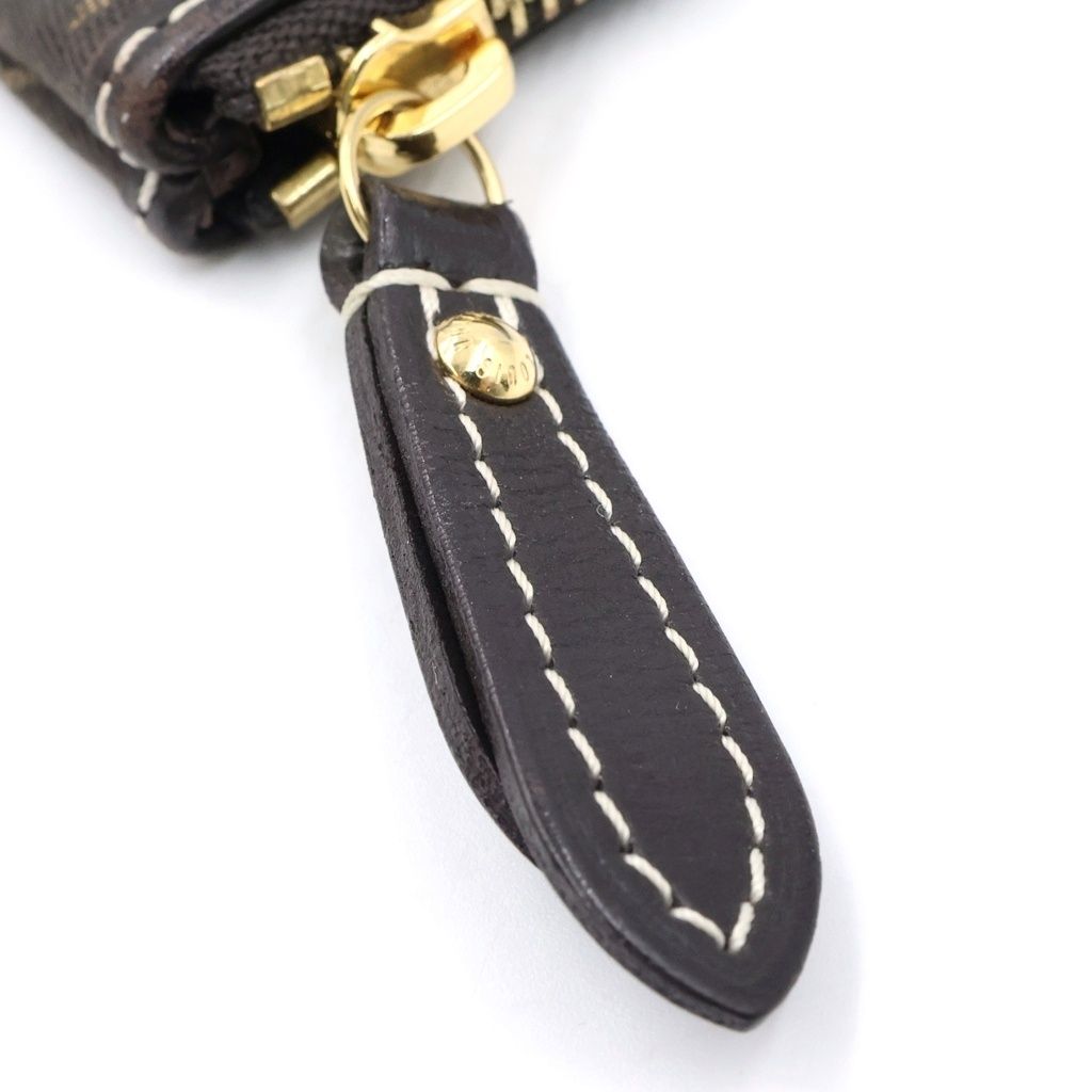 Louis Vuitton Monogram Mini Lin Pochette Cles Charm Case Pouch Brown Canvas — view 5