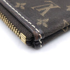 Louis Vuitton Monogram Mini Lin Pochette Cles Charm Case Pouch Brown Canvas — view 6