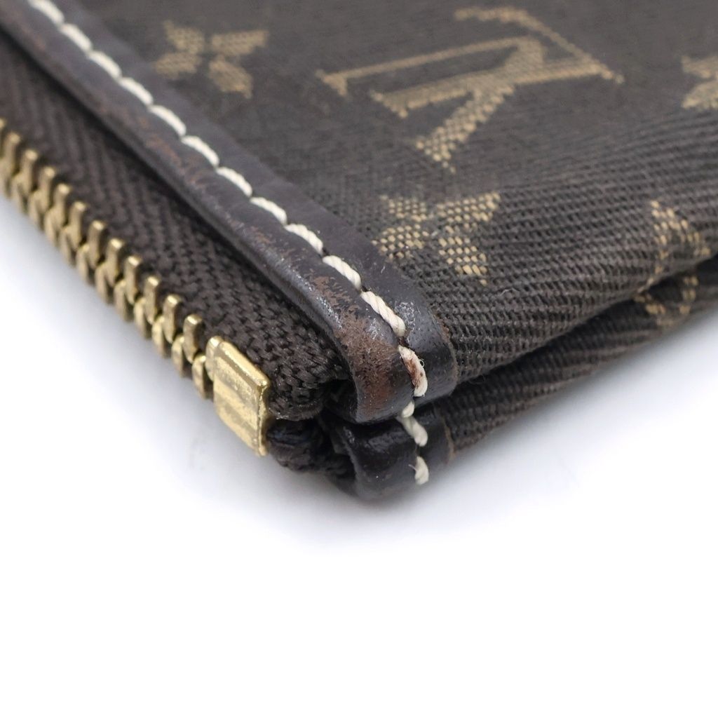Louis Vuitton Monogram Mini Lin Pochette Cles Charm Case Pouch Brown Canvas — view 6