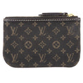 Louis Vuitton Monogram Mini Lin Pochette Cles Charm Case Pouch Brown Canvas