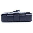 Bottega Veneta Cassette Maxi Intrecciato Leather Shoulder Bag Navy — view 4