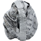 Chanel Unlimited Logo Nylon Tote Shoulder Bag Silver — view 3