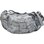 Chanel Unlimited Logo Nylon Tote Shoulder Bag Silver