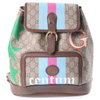 Gucci Backpack GG Supreme Interlocking G Canvas Leather Beige Brown
