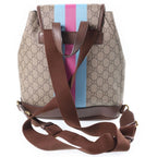 Gucci Backpack GG Supreme Interlocking G Canvas Leather Beige Brown — view 2