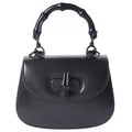 Gucci Bamboo Mini Shoulder Bag So Black Leather