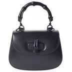 Gucci Bamboo Mini Shoulder Bag So Black Leather