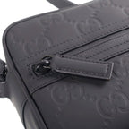 Gucci GG Rubber Effect Cross Belt Bag Black — view 6