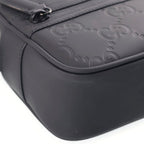 Gucci GG Rubber Effect Cross Belt Bag Black — view 5