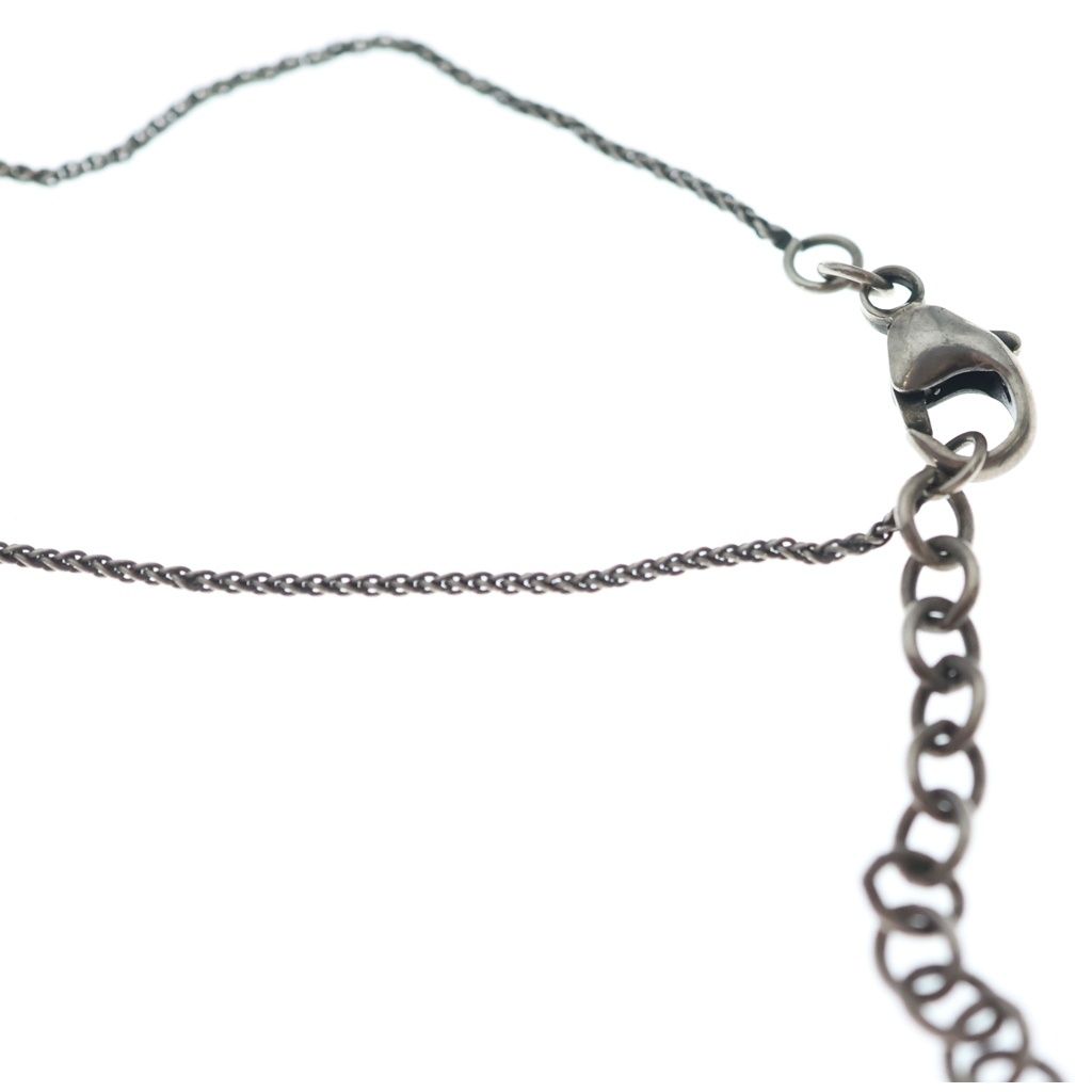 Saint Laurent Paris Wood Surfboard Pendant Black Silver Necklace — view 4