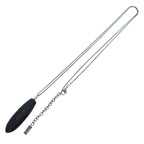 Saint Laurent Paris Wood Surfboard Pendant Black Silver Necklace — view 2