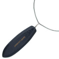 Saint Laurent Paris Wood Surfboard Pendant Black Silver Necklace