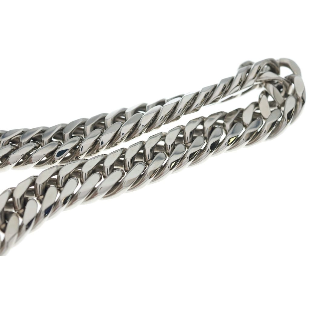 Gucci Interlocking G Cuban Link Chain Necklace Silver — view 4
