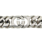 Gucci Interlocking G Cuban Link Chain Necklace Silver — view 3