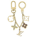Louis Vuitton Fleur de Monogram Bag Charm Key Ring Key Holder Gold Keychain