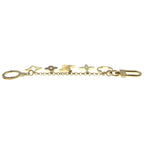 Louis Vuitton Fleur de Monogram Bag Charm Key Ring Key Holder Gold Keychain — view 3
