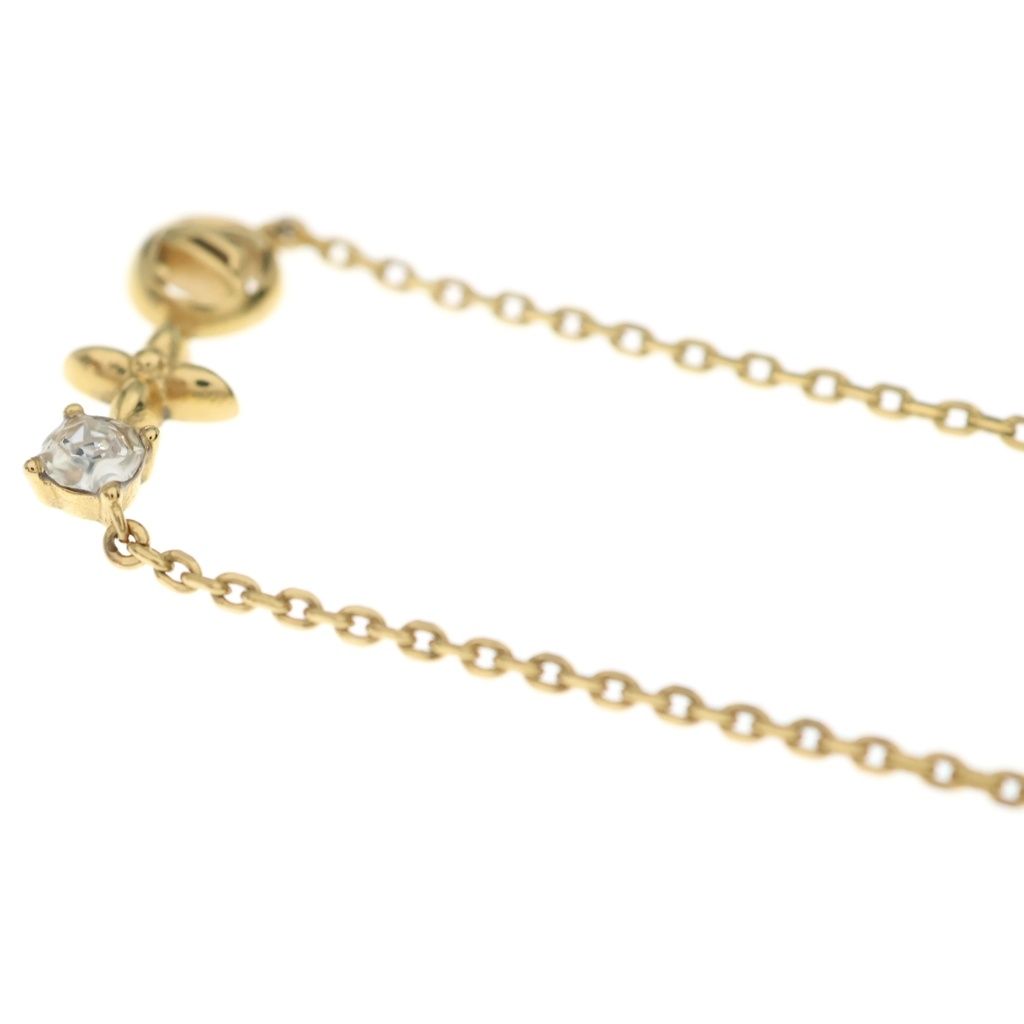 Louis Vuitton Collier Petit Pendant Chain Gold Rhinestone Necklace — view 6