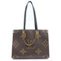 Louis Vuitton Monogram Reverse on the Go MM Tote Brown Leather