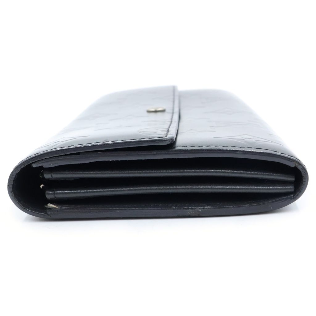 Louis Vuitton Monogram Matte Portefeuille Sarah Wallet Card Case Metallic Gray — view 3
