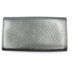 Louis Vuitton Monogram Matte Portefeuille Sarah Wallet Card Case Metallic Gray — view 2