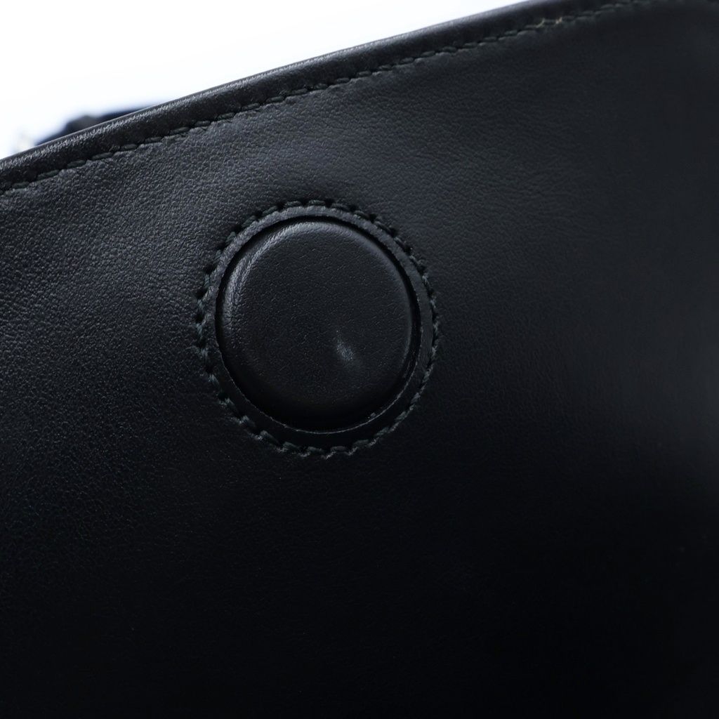 Gucci GG Supreme Super Mini Shoulder Bag Black Canvas Leather Silver — view 7
