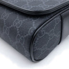 Gucci GG Supreme Super Mini Shoulder Bag Black Canvas Leather Silver — view 5