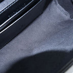 Gucci GG Supreme Super Mini Shoulder Bag Black Canvas Leather Silver — view 8