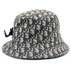 Dior Oblique Cotton Blend Jacquard Bob Hat Bucket Hat Beige Navy — view 2