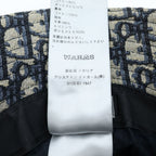 Dior Oblique Cotton Blend Jacquard Bob Hat Bucket Hat Beige Navy — view 8