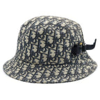 Dior Oblique Cotton Blend Jacquard Bob Hat Bucket Hat Beige Navy