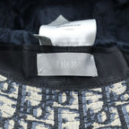 Dior Oblique Cotton Blend Jacquard Bob Hat Bucket Hat Beige Navy — view 7