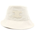 Celine Triomphe Cotton Corduroy Bucket Hat M Ivory