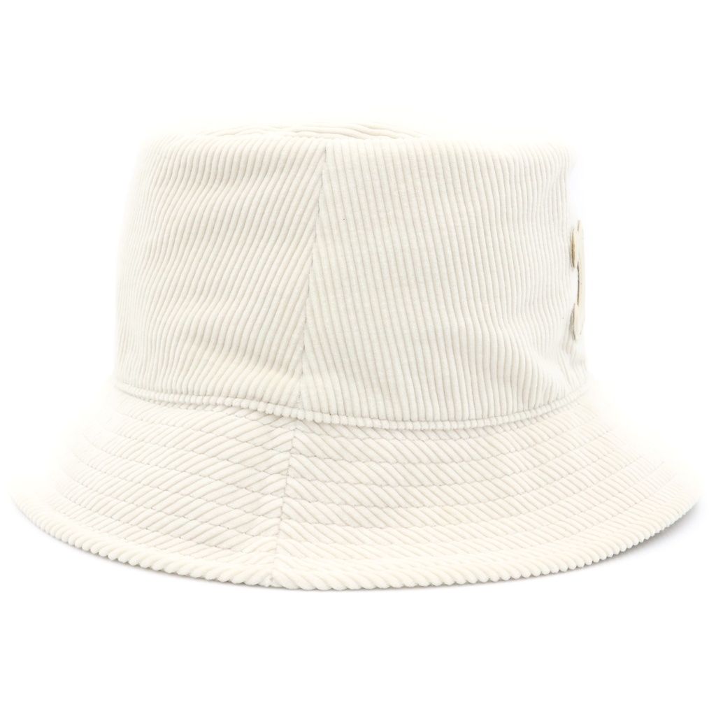Celine Triomphe Cotton Corduroy Bucket Hat M Ivory — view 4