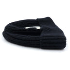 Celine Triomphe Logo Embroidery Cashmere Knit Cap Beanie Black Hat — view 3