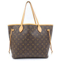 Louis Vuitton Monogram Neverfull MM Leather Tote Brown