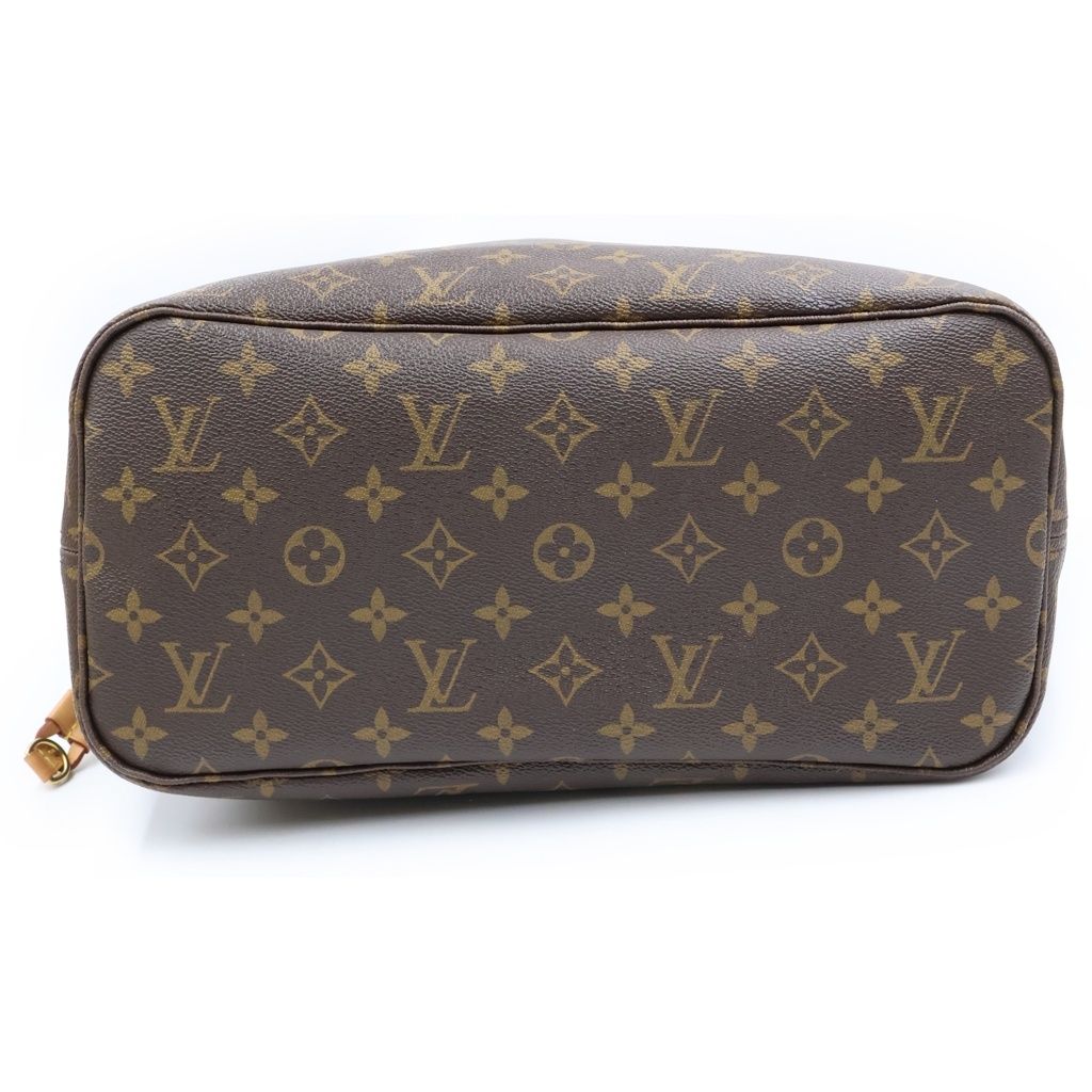 Louis Vuitton Monogram Neverfull MM Leather Tote Brown — view 4